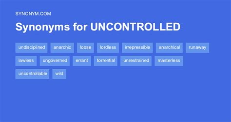 another word for uncontrollable.
